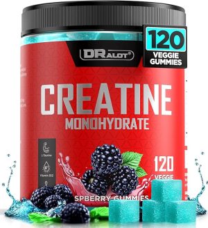 99.99% Creatine Monohydrate Gummies More 15% Strength, 5X Energy & Muscle Support Pre-Workout Complex Creatine for Women & Men with 5000mg Creatine, L-Taurine, B12, Mg and K, 0 Sugar, Vegan