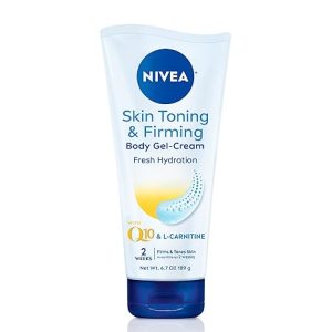 NIVEA Skin Firming & Toning Body Gel Cream with Q10, Hyaluronic Acid and Vitamin C, Clinically Tested Skin Firming & Toning Cream, 72-Hour Moisture, 6.7 Oz Tube Visit the NIVEA Store